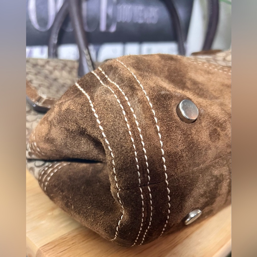 ❣️SALE❣️COACH Vintage SoHo Suede Leather & Jacquard Canvas, Gorgeous Condition - Picture 10 of 15